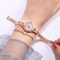 Qualities Pink Fashion Women Watches Rose Gold Luxury Stainless Steel Ladies Wristwatches Diamond Female Bracelet Watch Gifts. 