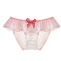 【AmbitionmA】 Japanese Navy Style Cartoon College Cosplay Milk Silk Underwear Bow Sexy Cute Lovely Women's Panties High Elasticity Breifs. 