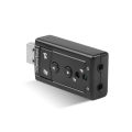External USB 2.0 Virtual 7.1 Channel Audio Splitter Sound Card Adapter for PC/Laptop. 