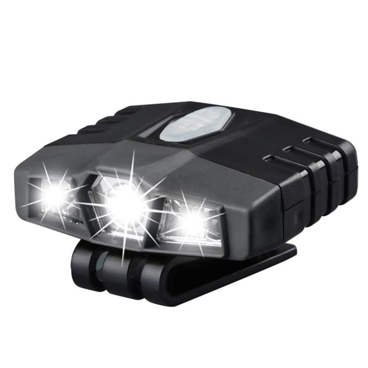 Ultra Bright Hands-Free Led Clip On Hat Light - Rechargeable 150 Lumens Lightweight Spotlight Waterproof Cap Light Flashlight head Light For Fishing Running Camping Cycling