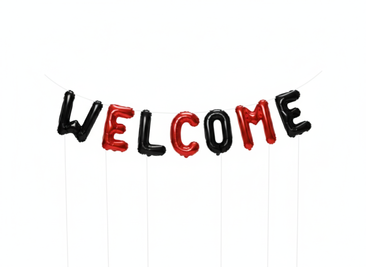 Welcome Foil Balloon – Premium Metallic Air & Helium Balloon for Party ...