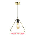 Premier Home - Lavis Gold Triangle Pendant Light - 2502301. 