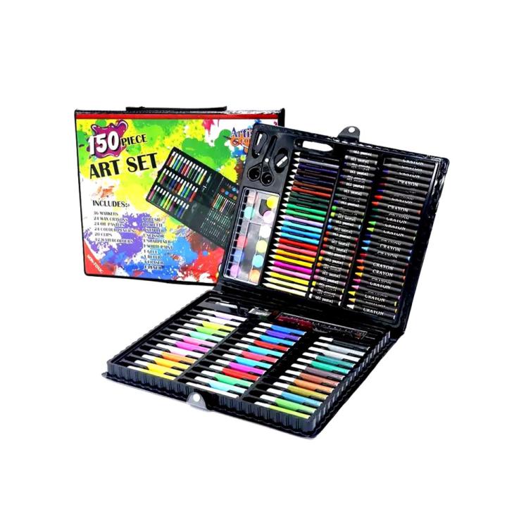 Colouring Kit, 150 Pcs Colour Box Set, Kids Colouring Kit, Multifunctional Colour Box, Best Coloring Set, Drawing Kit, Art Set for Kids, Painting Set for children, Pencils Crayons Markers Art Drawing Kits, Perfect Gift for Boys Girls