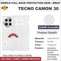 TECNO CAMON 30 FULL BACK 360 premium Protection Skin Wrap full cover Premium Quality. 
