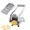 Stainless Steel Home French Fries Potato Chips Strip Cutting Cutter Machine Maker Slicer Chopper with 2 Chips Cutter,Salad Vegetable & Potato Chipper French Fries Cutter for Kitchen. 