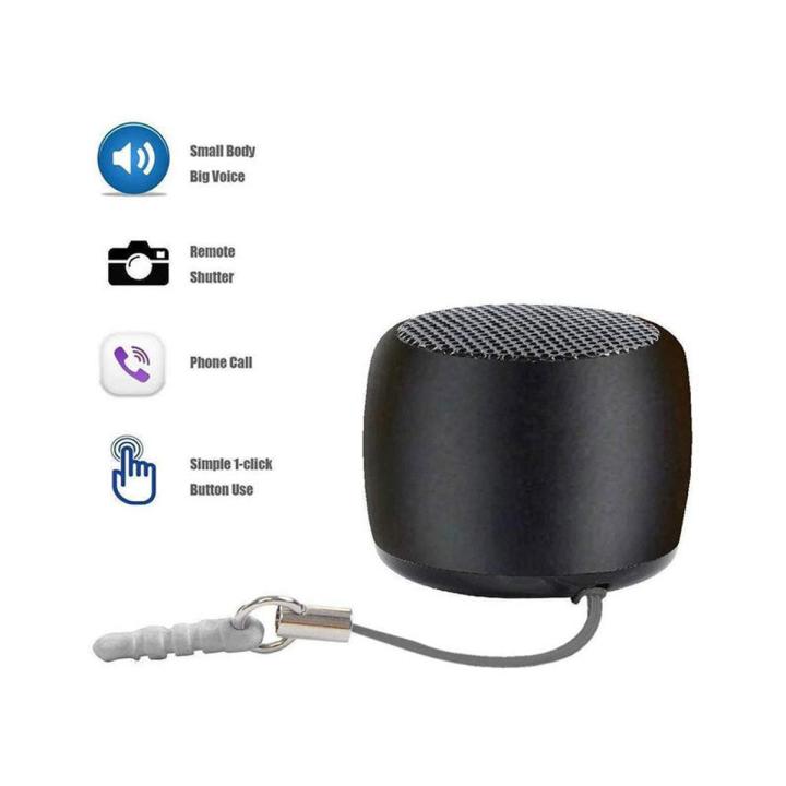 M3-T Mini Bluetooth Speaker with SD Card, Wireless Pocket Size Speaker, Rechargeable Speaker