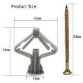 100Pcs Drywall Anchor Kit Drywall and Hollow-Wall Anchor Assortment Kit Wall Anchor Hooks, and Hollow-Door Toggle Anchor. 