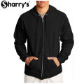Sharrys Men's Zipper Hoodie Plain Pullover Front zip up Kangro Pocket Hoddie New arrivals Casual Winter Wear  ( Black ). 