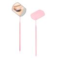 Stainless Steel Lash Mirror for Eyelashes, Large Square Eyelash Mirror Eyelash Extensions Tools (Pink), Detachable Lash Extensions Mirror Supplies and Tools for Eyelash and Eye Cosmetic (Pack of 1). 
