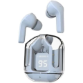 WKSHOP Air 31 Transparent Wireless Earbuds Bluetooth 5.3 TWS Earphones HD Bass Touch Control Noise Reduction Gaming Earbuds Long Battery Stereo Sound Compatible with Android iOS Mobile Phones Charging Case Low Latency Handsfree Music Ear Buds. 