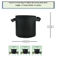 Pack of 3 Grow Bags Heavy Duty for Plant/Vegetable/Herb/Fruit Breathable Fabric Grow Planter Pot Bags with Handles. 