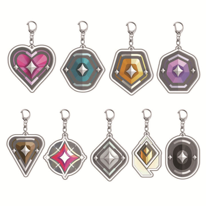 Valorant Keychain Season Logo Viper Phoenix Cypher Valorant Game Fade Raze Action Figure Anime Figurine Acrylic Gift Kid Toys