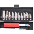 13pc Precision Craft Hobby Utility Knife Set- Sharp Scalpel Razor Knives Tool for Architecture Modeling, Scrapbooking, Felt&Wood&Leather Working- Stencil, Fine Point, Scoring, Chiseling Blades Equipped With a Full Spectrum Of Light-Duty, Medium-Duty, Heav. 