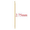 2.75mm Gold Afghan Tunisian Aluminium Crochet Hook Set Knitting Needle Hand Knit. 