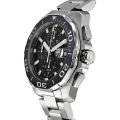 Tag Heuer Aquaracer Calibre 16 Silver Stainless Steel Black Dial Automatic Watch for Gents- CAY211A.BA0927. 