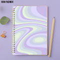 Purple Simple - A4 Spiral Notebook with Plastic Sheet. 