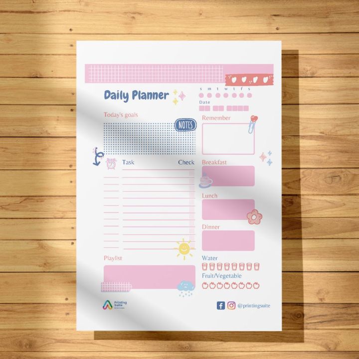 Daily Planner Tare Off 100 Pages A5 Size