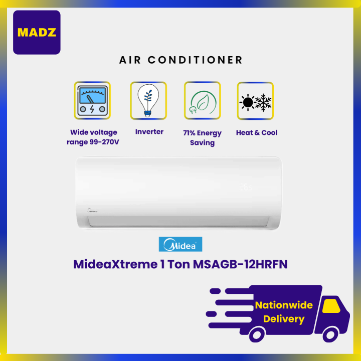 Midea-MSAGC-12HRFN1- 1 Ton DC Inverter AC Air Conditioner Heat and Cool Xtreme