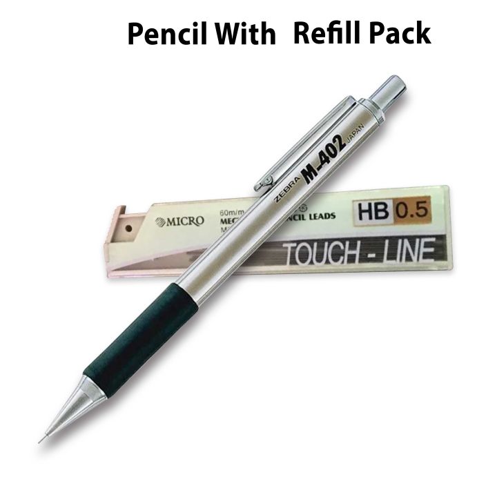 Zebra's M-402 Stainless Steel Mechanical Pencil 0.5mm