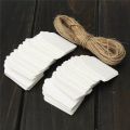 100pcs Plain White card Tags with Strings Hanging Tags Garment Tags for Candy/Gift/Cookies Display Packing Label Card. 