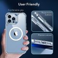 Atouchbo iPhone 13 Pro Max Air Armor Rugged TPU Case with Halolock Magnetic Ring for MagSafe Enabled Charging – Clear. 