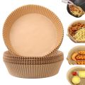 50 PCS Air Fryer Disposable Paper Liner- 6.3", Non-Stick Air Fryer Liners, Air Fryer Accessories, Baking Paper for 3 Qt-5Qt Air Fryer, Food Grade Parchment Paper for Microwave, Oven, Steamer. 