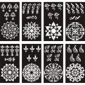 Different Designs Mehndi Stencils Stickers Reuseable . 