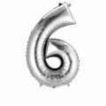 NUMBER FOIL BALLOON IN SILVER COLOR - 16 INCH. 