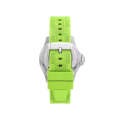 Michael Kors Slim Everest Green Silicone Strap Rose Gold Dial Quartz Watch for Ladies - MK7360. 