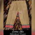 Cotton Embroidered Trouser. 