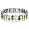 Exclusive Four Color 316L Stainless Steel Lucky Man Unique Charm Bangle Bracelet. 