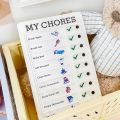 Portable Stick-on Responsibility Kids DIY Office Accessories Stationary Sticky Notes Daily Planner To Do List Reminder Board Reusable Memo Plastic Board Chore Chart Children's Self-discipline Punch Card Student Message Checklist. 