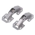 Hao Kan 2 Set Zinc Alloy Cabinet Hinges 4 Inch Hole Free Cupboard Door Bridge Type for Wardrobe Closet. 