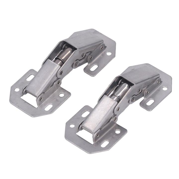 Hao Kan 2 Set Zinc Alloy Cabinet Hinges 4 Inch Hole Free Cupboard Door Bridge Type for Wardrobe Closet