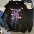 Dragon Hoodies Men Chinese Dragon Print Hoodie Street Casual Hip Hop Sweatshirts Men Streetwear Hoody Oversized Hoodies. 