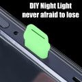 1PC Luminous Cell Phone Dust Plugs DIY Phone Accessories Waterproof Dustproof Plug Cover Type-C Charging Port Protector Compatible for iphone Andriod. 