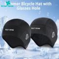 Green Home Helmet Liner Hat Moisture Absorption Summer Bicycle Hat with Glasses Hole. 