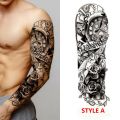 Large Full Arm Sleeve Temporary Tattoo Stencil Sticker Body Art 3D Waterproof. 
