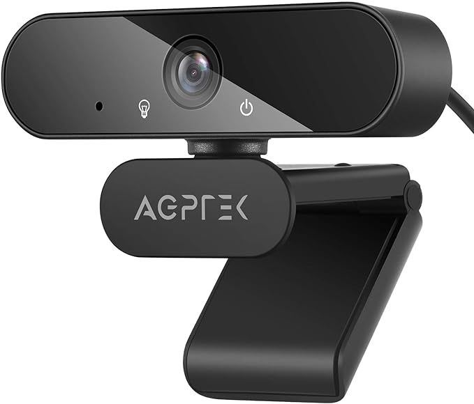 Webcam for PC with Microphone, AGPTEK 1080P Full HD Webcam with Tripod for Zoom, Conference, Studying, Compatible with Windows, Mac and Android