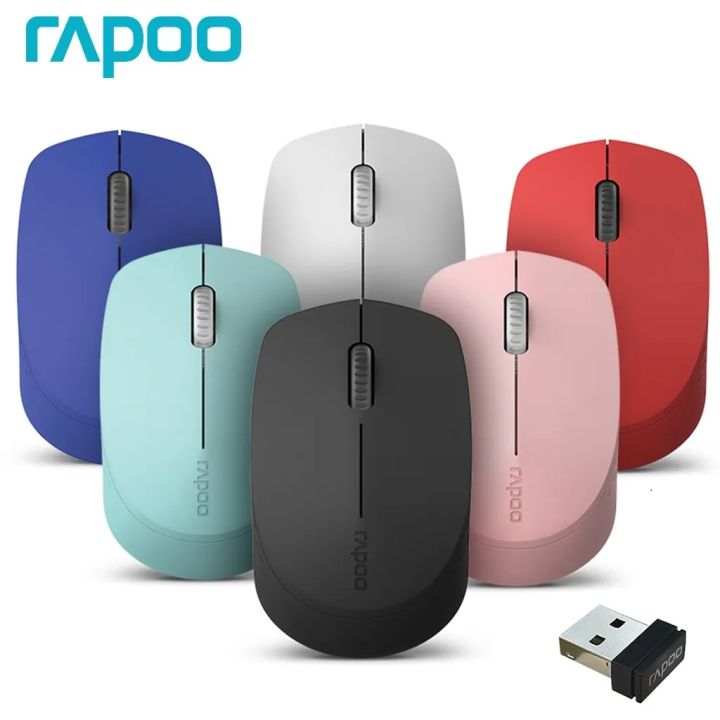 Rapoo M100G Multi-Device Bluetooth Wireless Mouse 1300 DPI Silent 3 Buttons Mute Mice Quiet 2.4G Mouse for Laptop Tablet PC Mac