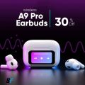 Airpods A9 Pro (5th Gen) ANC/ENC Double Dark Noise Reduction Battery Display Touch Control Bass Boosted Sound Quality Bluetooth Wireless Earbuds For Android and iOS/Airpods pro/Airpods pro black/Ambie/Ear buds. 
