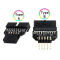 Motherboard USB2.0 9Pin to USB3.0 19pin Front Panel Connector Converter USB 3.0 19/20pin to USB 2.0 9pin Header Female Adapter. 