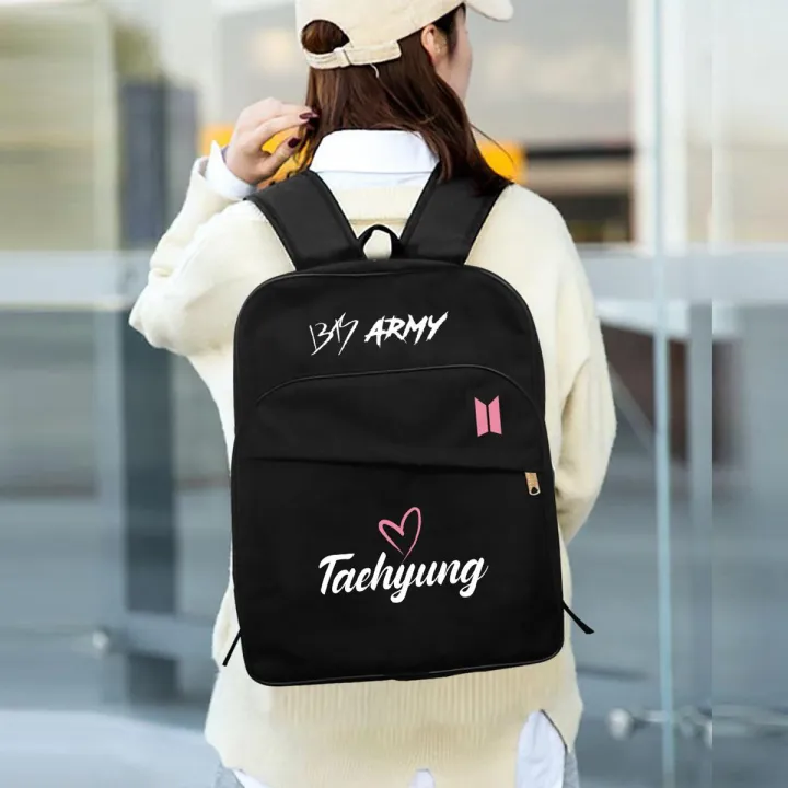 Taehyung Backpack for BTS Army Fashion Kpop Bag with Dual