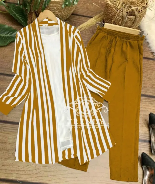 Stylish%20Stitched%20Coat/Gown%203%20Pcs,%20Royal%203%20Pcs%20(Gown+Shirt+Trouser)%20Casual%20Dresses%20For%20Women%20-%20Image%203