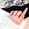 2mm Simple Titanium Steel Vein Ring Glossy Ring Female Couple Ring Ring Fine Stainless Steel Finger Ring Tide Jewelry. 