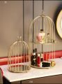 Luxury Makeup Organizer Cosmetics Shelf Desktop Creative Bird Cage MCosmetic Storage. 
