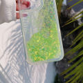 Luminous Liquid Sand Glitter Phone Case, Glow Dark Liquid, Luxury Quicksand Cover, iPhone 14 Pro Max, 11, 13, 12 Mini, 7, 8 Plus, XR, X, XS, SE. 