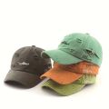 Vintage Ripped Baseball Cap Letter Embroidery Hip Hop Sun Hat Women Men. 