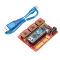 HW-702 CNC Expansion Card shield v4 Laser engraving CNC Shield V4 Expansion Board GRBL Controller 3 Axis CNC Engraving Module. 