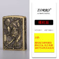 ZORRO/ Zorro ZK20 Kerosene Lighter Limited Edition Relief Small Armor Retro Grinding Wheel High-End Men's Gift. 